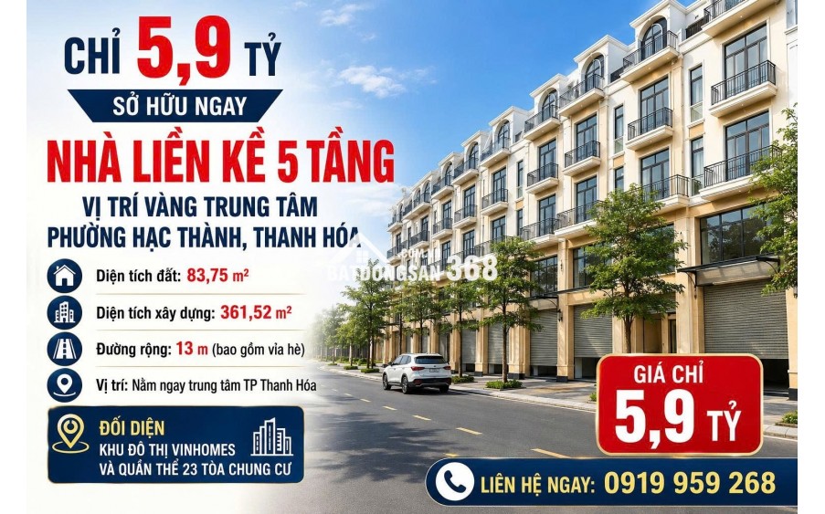 LIỀN KỀ, SHOPHOUSE CUỐI CÙNG - CENTRAL RIVERSIDE. NHÀ TRUNG TÂM, KHAI THÁC NGAY.  CĐT: 09666 343 969