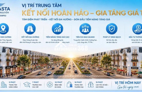 Vlasta Thuỷ Nguyên-Đón sóng tủng tâm hành chính mới Hải Phòng,tiềm năng tăng giá cao.Nhận nhà ngay