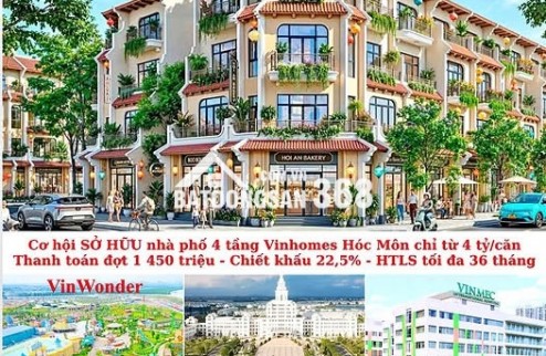 Vinhomes27 - [CHỈ 4 TỶ] – AN TÂM AN CƯ ĐẦU TƯ BỀN VỮNG NHÀ PHỐ VINHOMES HÓC MÔN 5M X 15M (75M²) – MẶT TIỀN ĐƯỜNG RỘNG 29M – CHIẾT KHẤU ĐẾN 22% TIỀN