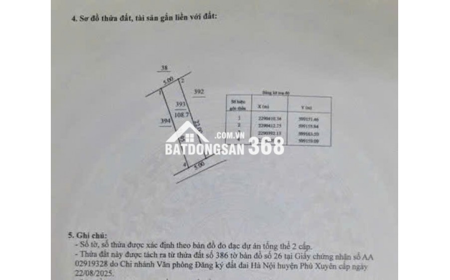 Đất cực đẹp đầu tư giá hơn 1tỷ Dt 109m tại xã Đại Xuyên