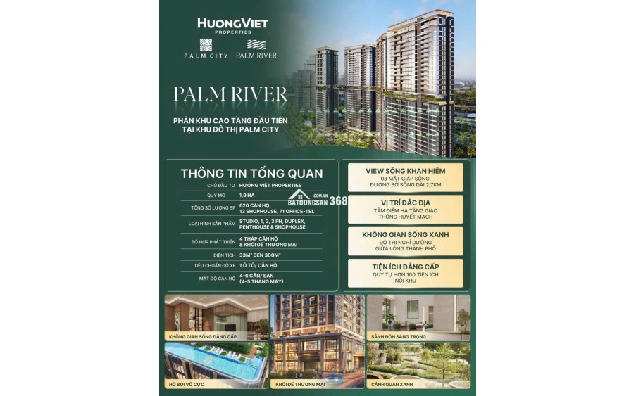 PALM RIVER - PALM CITY - Khu đô thị ven sông tại Nam Rạch Chiếc, liền kề Trung tâm Tài chính Quốc tế Thủ Thiêm
