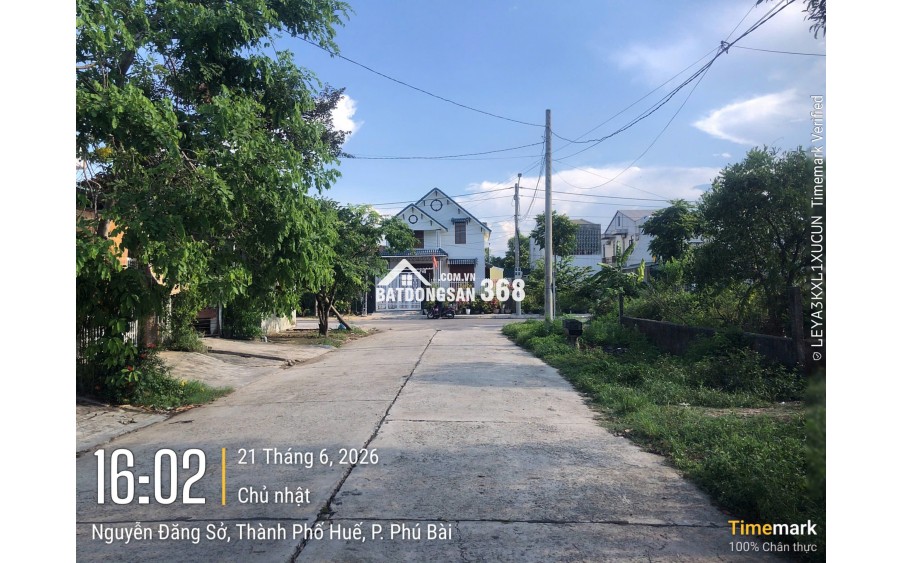 Bán lô đất đường số 8 Nguyễn Đăng Sở thuộc KQH Nguyễn Khoa Văn, Phú Bài , TP Huế.