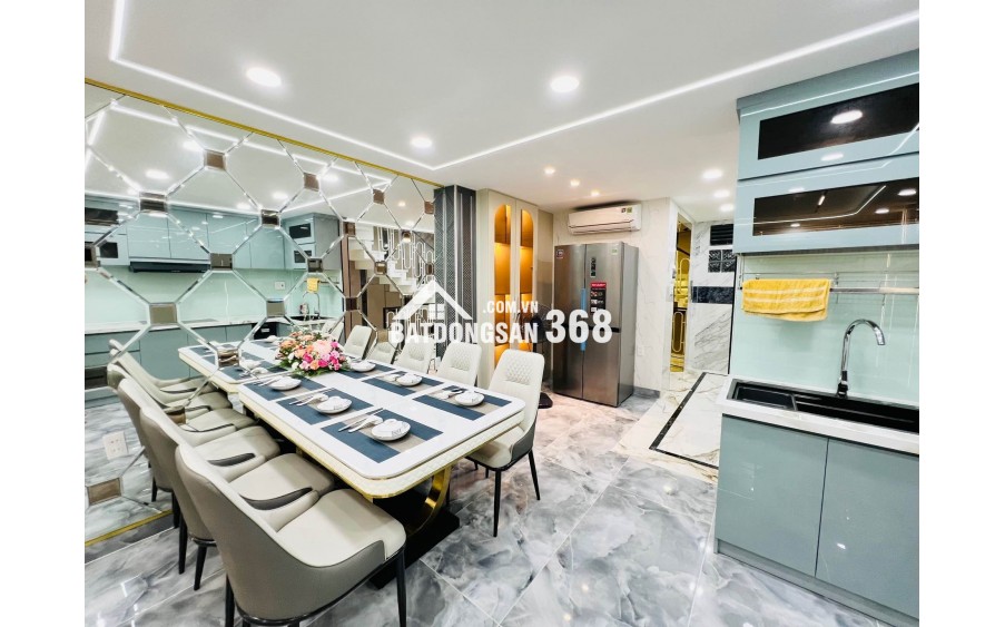 9.5 TỶ – NHÀ MỚI TINH 6 TẦNG HẼM XE HƠI PHONG CÁCH HIỆN ĐẠI – CÓ THANG MÁY FULL NỘI THẤT – GẦN CÔNG VIÊN LÀNG HOA