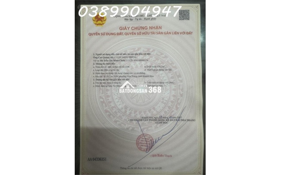 Bán nhà mặt tiền phường Phước Hoà dt 145m2 ngang 8m, có dòng tiền, giá 16,5 tỷ - Lh 086 7987 696