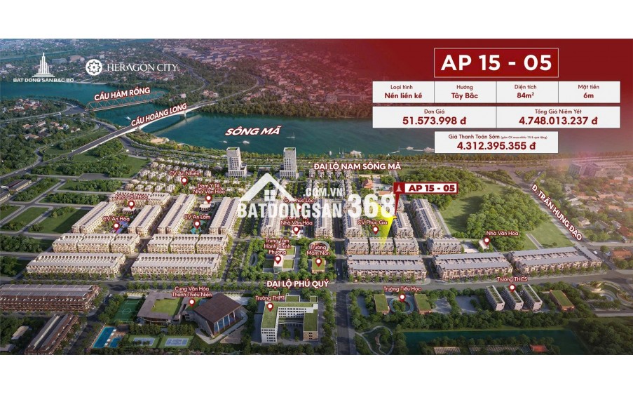 HERAGON CITY – NAM NGẠN. GIÁ ĐỢT 1. ĐẤT NỘI ĐÔ CUỐI CÙNG.