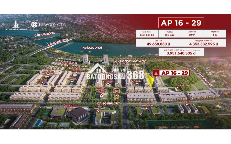 HERAGON CITY – NAM NGẠN. GIÁ ĐỢT 1. ĐẤT NỘI ĐÔ CUỐI CÙNG.