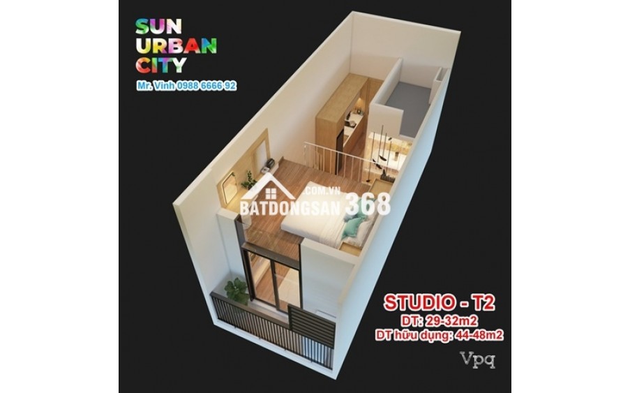CĂN STUDIO SUN URBAN CITY – TÒA P9, TẦNG 07 – CHỈ TỪ 1,38 TỶ (ĐÃ VAT)