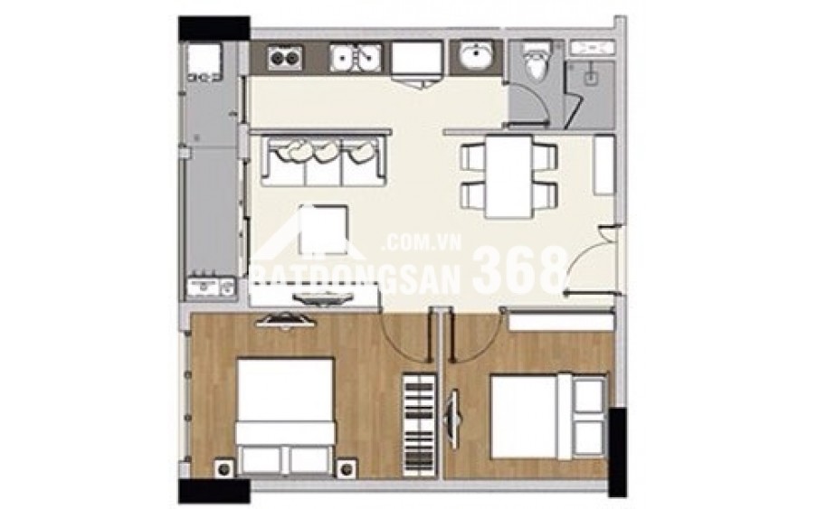 Chính chủ cho thuê căn hộ 2PN Florita Quận 7- Tầng 11, View sông - Mới sơn - Chỉ 13,5 triệu/tháng