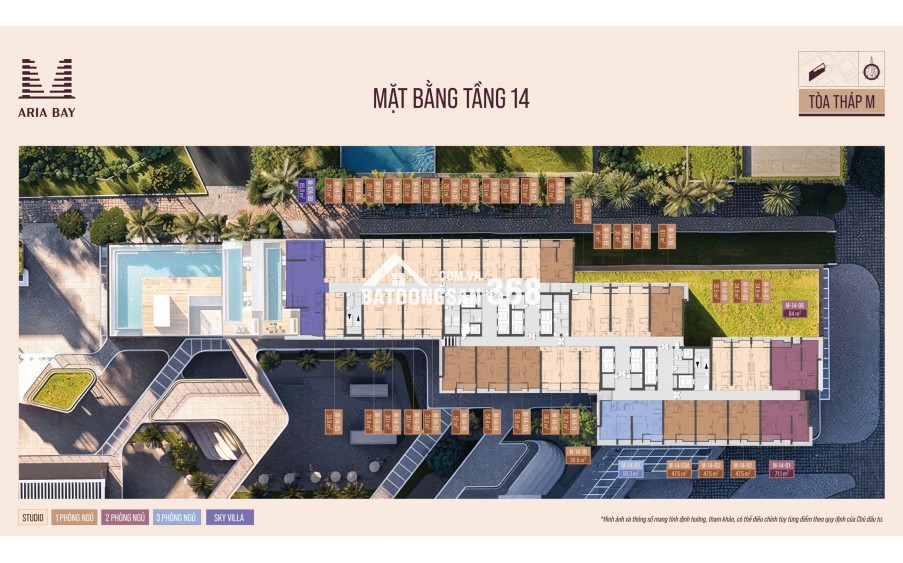 Quỹ ngoại giao giá tốt dự án Aria Bay, Chỉ với 2 tỷ sở hữu căn Studio View biển (quà tặng 200tr)