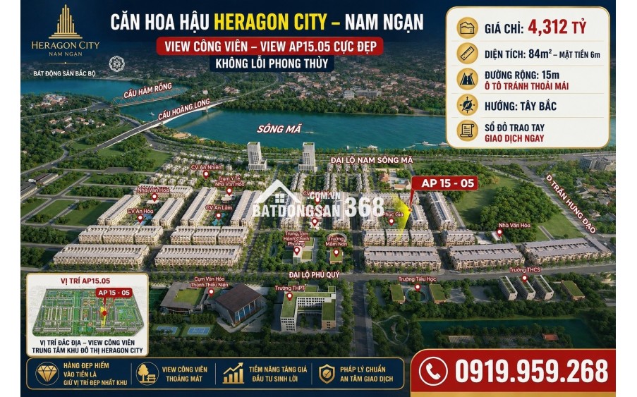 HERAGON CITY – NAM NGẠN. GIÁ ĐỢT 1. ĐẤT NỘI ĐÔ CUỐI CÙNG.