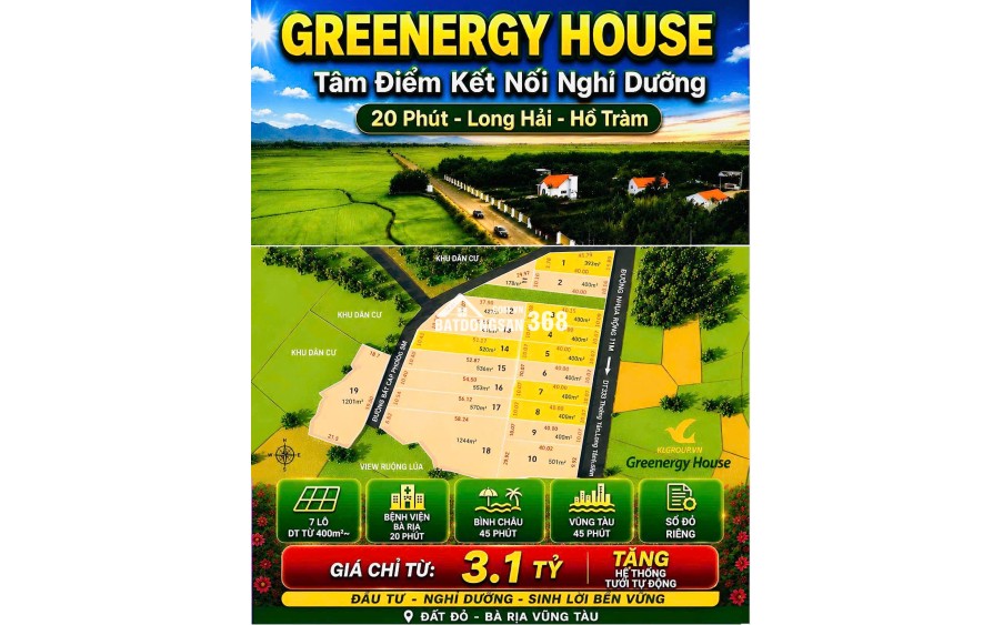 BỎ PHỐ VỀ VƯỜN - SỞ HỮU BIỆT THỰ XANH GREENERGY HOUSE LONG TÂN BRVT