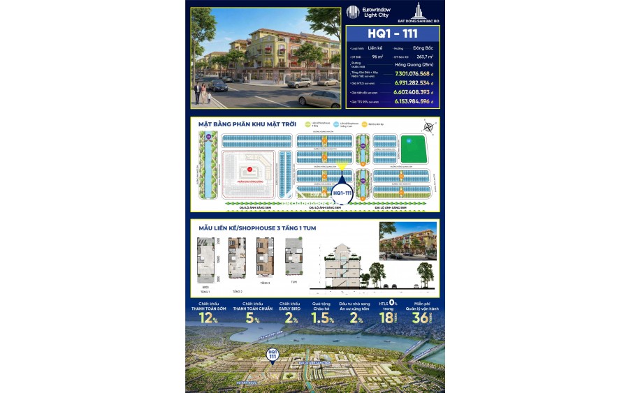 SỐC! 5,7 TỶ –   SHOPHOUSE 2 MẶT TIỀN 96M2, MT 6M, XÂY 4 TẦNG.   CĐT: 09666 343 969