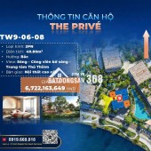 BÁN CĂN HỘ 1 PHÒNG NGỦ VIEW SÔNG – THE PRIVÉ.
Chỉ 10% ký Hợp đồng mua bán.