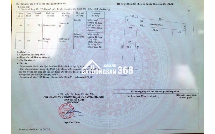 2 MẶT THOÁNG ẤP TRE, QUANG MINH – 58 M² – 3,X TỶ - CHÍNH CHỦ