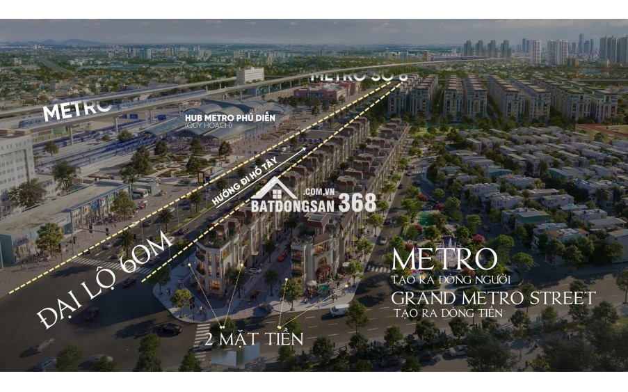 Mở bán nhà phố 2 mặt tiền trung tâm Mỹ Đình Grand Street