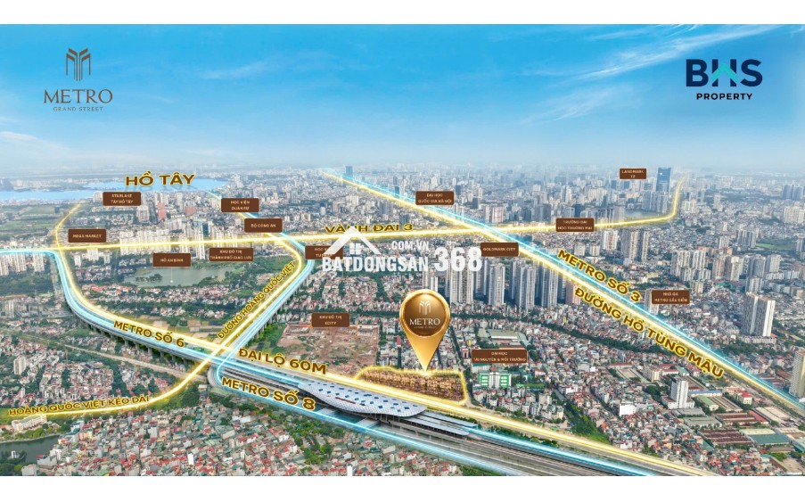 Dự án Metro Grand Street Mỹ Đình, nhà phố 2 mặt tiền ngay trung tâm Mỹ Đình
