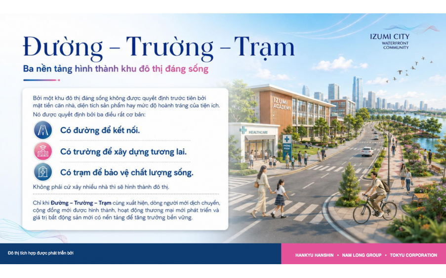 Bán Nhà Phố Vườn Izumi City (170ha), Nguyễn Hữu Cảnh, ven sông Đồng Nai, 156m² 3 lầu giá 7.9 tỷ
