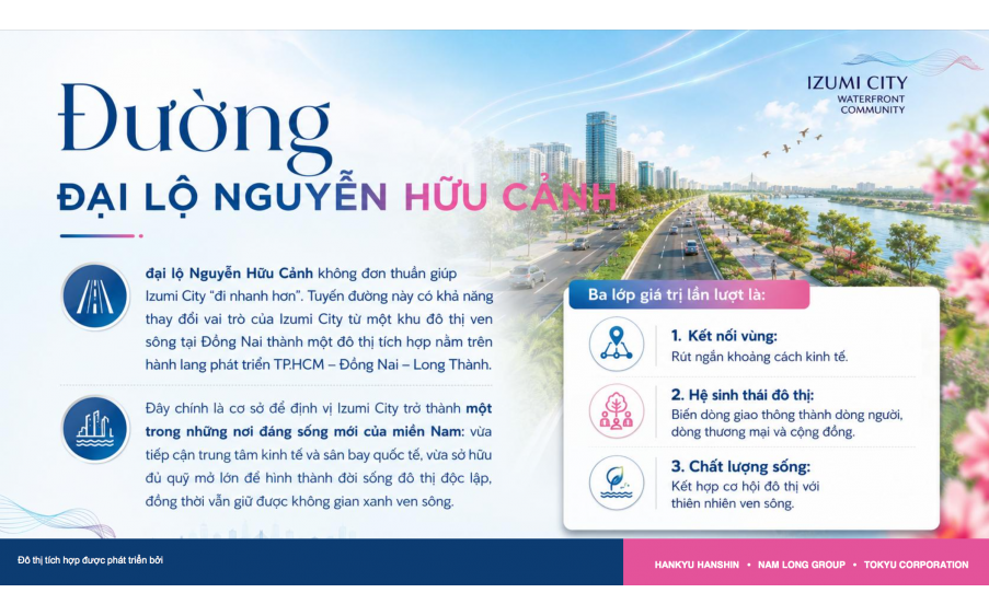 Bán Nhà Phố Vườn Izumi City (170ha), Nguyễn Hữu Cảnh, ven sông Đồng Nai, 156m² 3 lầu giá 7.9 tỷ
