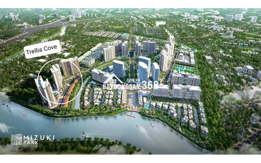 Căn Hộ Ven Sông Trellia Cove, Mizuki Park (26ha) Nguyễn Văn Linh, Bình Chánh, 2PN | 75m² | 5,2 tỷ