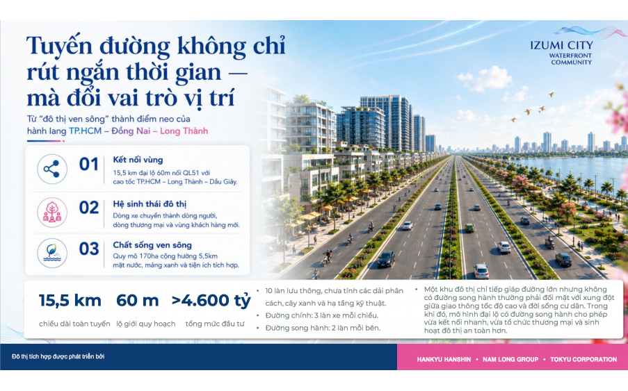 Bán Nhà Phố Vườn Izumi City (170ha), Nguyễn Hữu Cảnh, ven sông Đồng Nai, 156m² 3 lầu giá 7.9 tỷ