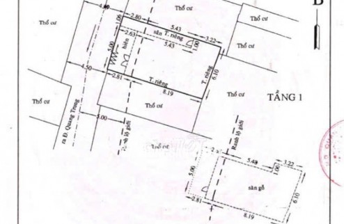 Bán nhà 86/45 Đường số 14, An Hội Tây hẻm xe hơi thông, 1 trệt 1 lầu