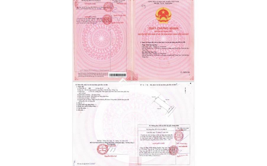 Chuyển nhượng và Bán  2 lô liền kề Mặt tiền khu trung tâm hiện hữu, mặt tiền đường Phan Đăng Lưu Phường Long Điền (2027) Bà rịa-Vũng tàu