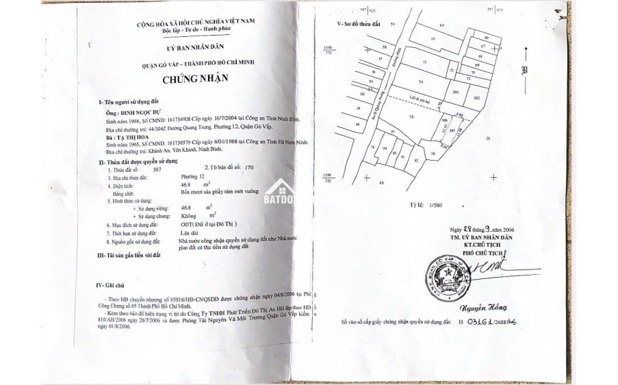 Chính chủ cần bán 2 căn nhà giá cực tốt tại Tân Bình và Gò Vấp