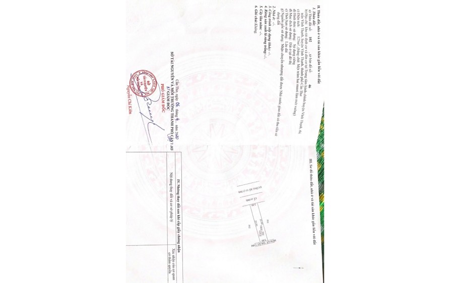 Đất thổ cư 100% khu hành chính huyện Vĩnh Thạnh