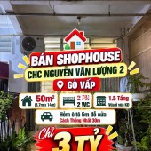 Bán Shophouse trệt CC Nguyễn Văn Lượng 2 ,Gò Vấp 50m2, hẻm 5m chỉ 3tỷ