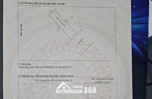 Chính chủ bán lô mặt ĐT15 104m2 giá cắt lỗ 268tr - 2 lô mặt tiền 10m