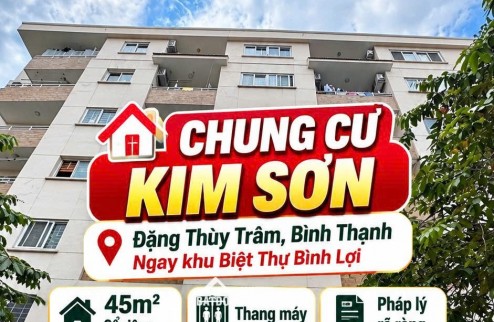 Bán CC Kim Sơn 1, Bình Lợi ,Đặng Thùy Trâm 45m2 có thang máy Sổ riêng 2.85tỷ