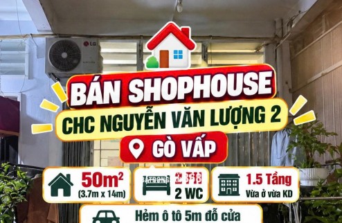 Bán Shophouse trệt CC Nguyễn Văn Lượng 2 ,Gò Vấp 50m2, hẻm 5m chỉ 3tỷ