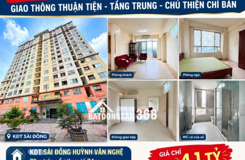 BÁN CHUNG CƯ LÔ GÓC THOÁNG SÁNG SÀI ĐỒNG HÀNG XÓM VINHOMES 2 NGỦ BAN CÔNG RỘNG 74M² 4.1 TỶ.