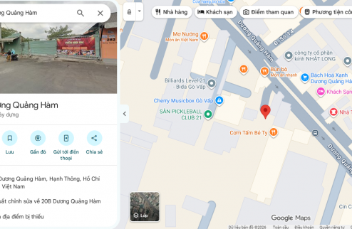Cho thuê đất diện tích lớn 2 mặt tiền Dương Quảng Hàm
