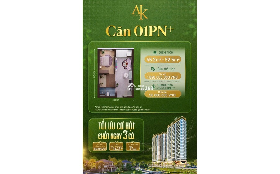 A&K tower- cơ hội sỏ hữu Nhà O Đồng tại An Phú TPHCM có 2 tầng thương mại ParcMall.