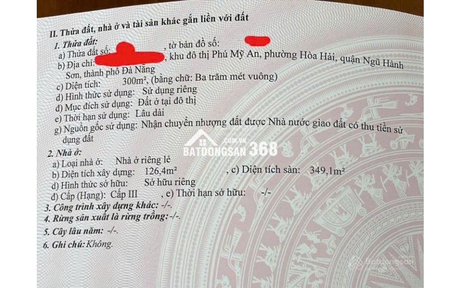 Bán biệt thự ven sông khu đô thị Phú Mỹ An, Đà Nẵng diện tích 300m², 0773218937  hồ bơi riêng, sàn 349,1m²