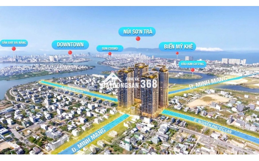 Studio F2 tầng 12A trục 20 | view đường phố Minh Mạng + sông | chỉ 1,65 tỷ