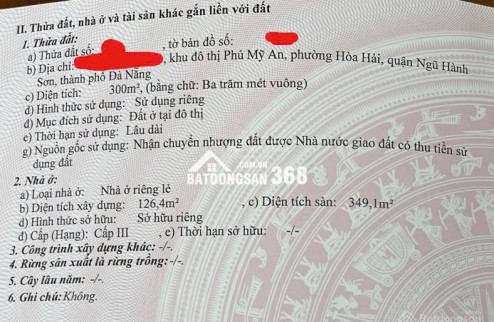Bán biệt thự ven sông khu đô thị Phú Mỹ An, Đà Nẵng diện tích 300m², 0773218937  hồ bơi riêng, sàn 349,1m²