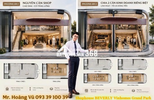 Một mặt bằng hai chiến lược Shophouse Beverly Vinhome Quận 9 lời ngay 5%: từ 129 triệu/m2